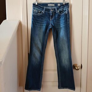 BKE Stella low rise denim bootcut blue jeans size 26L Y2K style
